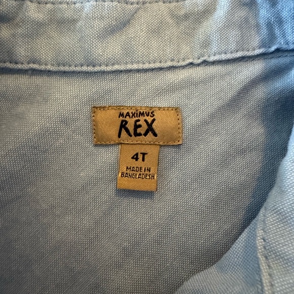 Kids Light Blue Button-Up Shirt - Picture 3 of 3